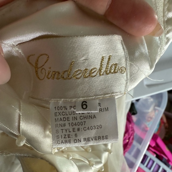 Formal Elegant Cream Sleeveless Girls Dress - Size 6t - Picture 9 of 9